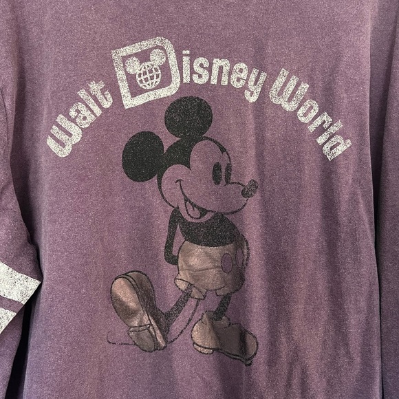 Disney World Mickey Sweatshirt 2X – Purple Vintage-Inspired Pullover, Plus Size - Picture 4 of 6